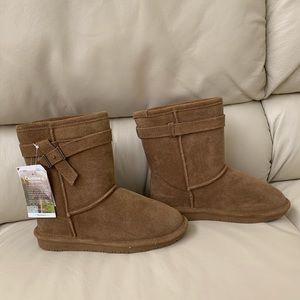 Bearpaw Shearling Lined Suede Ankle Boots